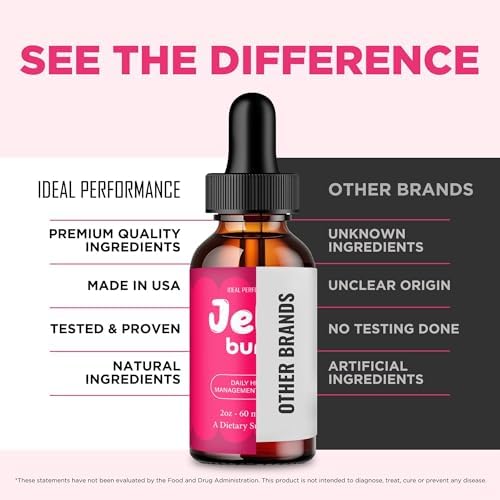 Gotas Jelly Burn, Suplemento Oficial con Ingredientes Naturales - Máxima Potencia, Fórmula Avanzada para Salud y Bienestar, Paquete de 2 Gotas - imagen 8