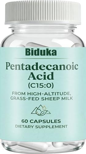 Extracto de Ácido Pentadecanoico 60 Cápsulas Veganas | 300mg por Porción de Leche de Oveja Alimentada con Pasto | Sin GMO, Sin Gluten, Sin Aditivos, - imagen 1