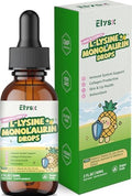 Gotas Líquidas de L-Lisina y Monolaurina, Suplemento de Lisina 1000mg para Niños y Adultos, con Vitamina C, D3, Citrato de Zinc, Selenio, Quercetina - imagen 1