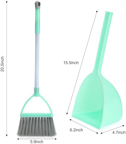 Juego de 4 Mini Escobas con Recogedor para Niños, Set de Limpieza para Niñas y Niños, Ayudantes de Limpieza para Cocina y Baño - imagen 2