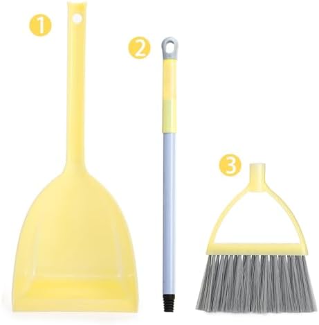 Juego de 4 Mini Escobas con Recogedor para Niños, Set de Limpieza para Niñas y Niños, Ayudantes de Limpieza para Cocina y Baño - imagen 3