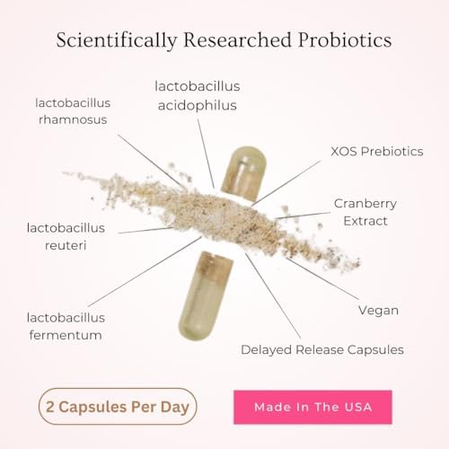 Probioticos Vaginales Healthy Babe para Mujeres + Prebióticos y Pastillas de Arándano, Equilibrio de pH, Salud del Microbioma, 60 Cápsulas Veganas - imagen 2