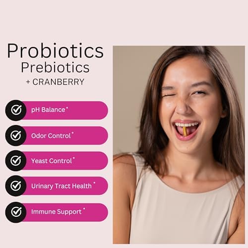 Probioticos Vaginales Healthy Babe para Mujeres + Prebióticos y Pastillas de Arándano, Equilibrio de pH, Salud del Microbioma, 60 Cápsulas Veganas - imagen 3