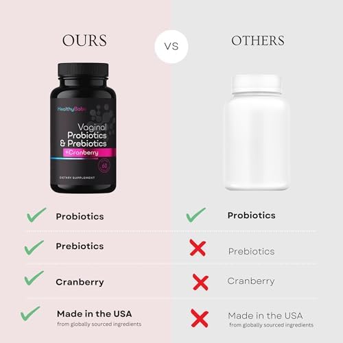 Probioticos Vaginales Healthy Babe para Mujeres + Prebióticos y Pastillas de Arándano, Equilibrio de pH, Salud del Microbioma, 60 Cápsulas Veganas - imagen 4