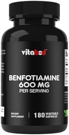 Vitabod Benfotiamina 600mg – 180 Cápsulas Vegetarianas – Suplemento de Vitamina B1 Soluble en Grasas - imagen 1