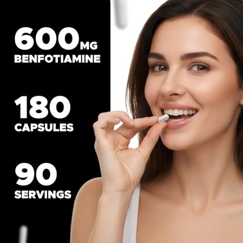 Vitabod Benfotiamina 600mg – 180 Cápsulas Vegetarianas – Suplemento de Vitamina B1 Soluble en Grasas - imagen 6