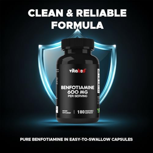Vitabod Benfotiamina 600mg – 180 Cápsulas Vegetarianas – Suplemento de Vitamina B1 Soluble en Grasas - imagen 7