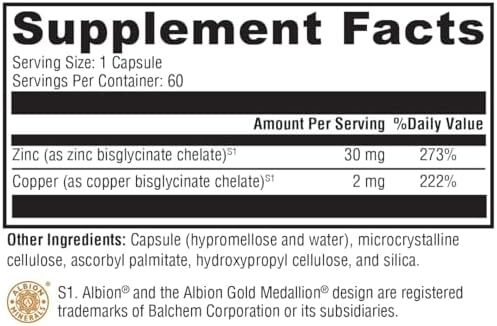 XYMOGEN Zinc + Cobre - Suplemento Mineral Esencial para el Sistema Inmunológico y Soporte Enzimático - Fórmula Balanceada de Zinc y Cobre - 60 - imagen 2