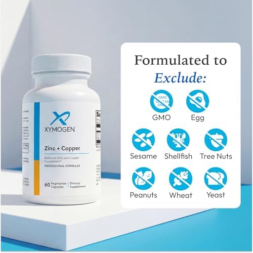 XYMOGEN Zinc + Cobre - Suplemento Mineral Esencial para el Sistema Inmunológico y Soporte Enzimático - Fórmula Balanceada de Zinc y Cobre - 60 - imagen 5