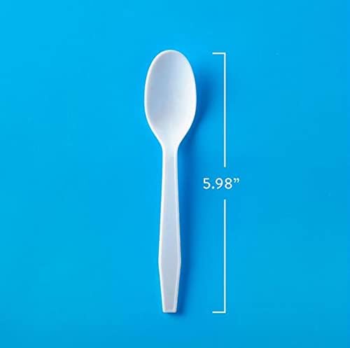 Cucharas, tenedores y cuchillos desechables de plástico blanco Member's Mark - Ideal para casa, oficina y picnics - imagen 2