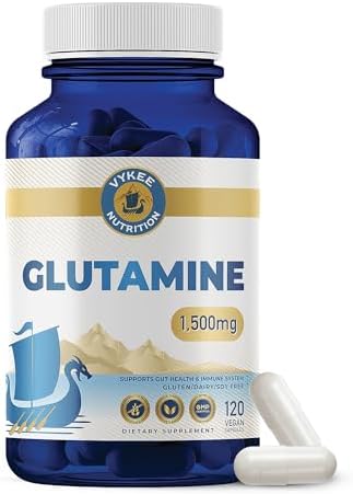 Cápsulas de L-Glutamina Vykee Nutrition - Suplemento para Recuperación Muscular, Salud Digestiva y Soporte Inmunológico - Vegano, No GMO, Sin Gluten - imagen 1