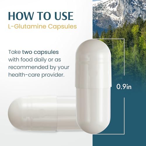Cápsulas de L-Glutamina Vykee Nutrition - Suplemento para Recuperación Muscular, Salud Digestiva y Soporte Inmunológico - Vegano, No GMO, Sin Gluten - imagen 5