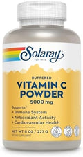 Solaray Polvo de Ácido Ascórbico Vitamina C 5000mg - Suplemento Vegano para Hombres y Mujeres, Apoyo Inmunológico y de Piel, 8 oz - imagen 1