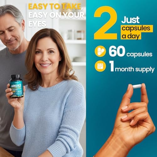 Vitaminas para los Ojos AREDS 2 - Luteína, Zeaxantina, Arándano, Astaxantina - Suplemento Mineral para la Salud Visual - 60 cápsulas - Hecho en EE. - imagen 4