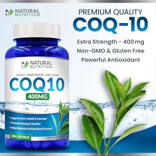 CoQ10 Natural 400mg 200 Cápsulas Máxima Potencia Alta Absorción Libre de Gluten No Transgénico - imagen 4