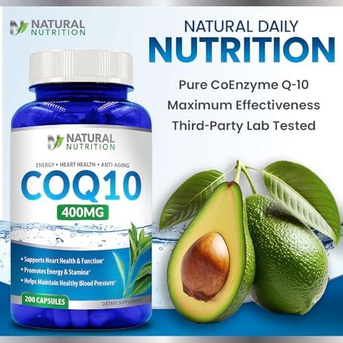 CoQ10 Natural 400mg 200 Cápsulas Máxima Potencia Alta Absorción Libre de Gluten No Transgénico - imagen 6