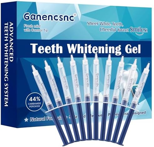 Recargas de Gel Blanqueador Dental 44% Ganencsnc - 10 Jeringas (3ml) - Fórmula Fuerte de Peróxido de Carbamida - Compatible con Kit de Blanqueamiento - imagen 1