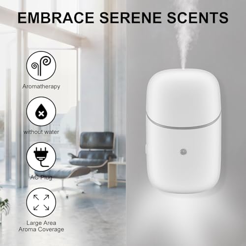 Difusor de Aceites Esenciales Tediselu para el Hogar, Difusor Sin Agua con Interruptor Bajo/Alto, Difusor de Pared con Luz Nocturna, Aromaterapia - imagen 3