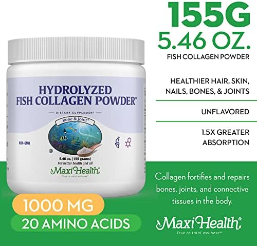 Colágeno Marino en Polvo Maxi Health – Péptidos Tipo I Sin Sabor para Hombres y Mujeres - Suplemento de Proteína para Articulaciones, Piel, Cabello y - imagen 3