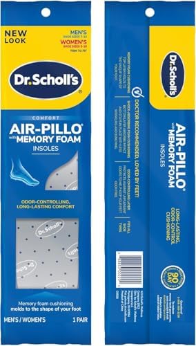 Plantillas Dr. Scholl's Air-Pillo con Espuma Viscoelástica para Hombre 7-13 / Mujer 5-10, Paquete de 4 - imagen 2