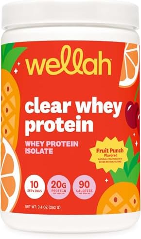 Proteína Isolada de Suero Wellah Clear (Limonada de Frambuesa) 10 Porciones - 20g de Proteína, 100 Calorías, Endulzada con Stevia - imagen 8