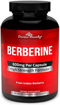 Divine Bounty Complejo de Berberina Pura - 600mg por Cápsula Suplemento de Berberina HCl - 60 Cápsulas Vegetarianas - imagen 1