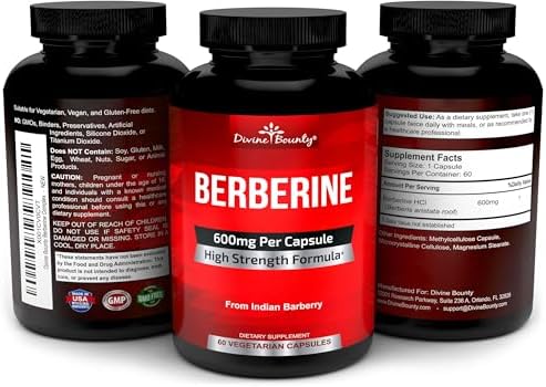 Divine Bounty Complejo de Berberina Pura - 600mg por Cápsula Suplemento de Berberina HCl - 60 Cápsulas Vegetarianas - imagen 4