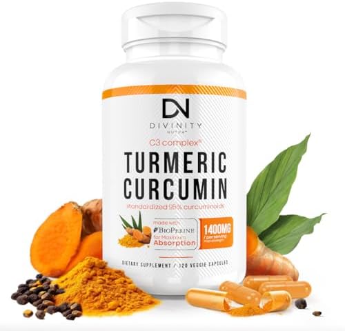 Suplemento de Cúrcuma Curcumina con BioPerine 1400mg, Soporte Natural de GLP-1, Máxima Absorción para Articulaciones, 120 Cápsulas Non GMO - imagen 1