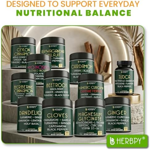 Suplemento Herbpy 7 en 1 de Pimienta de Cayena y Cúrcuma - Salud Digestiva, Cerebral, Cardíaca e Inmunológica con Ceylán, Ajo, Jengibre, Betabel y - imagen 7
