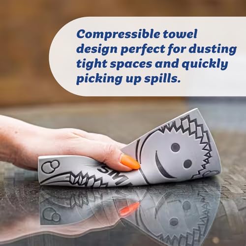Paquete de Esponjas y Toallas Damp Duster de Scrub Daddy - 4 Esponjas para Limpiar y 4 Toallas Humedas - Ideal para Persianas, Zócalos, Muebles y Más - imagen 5