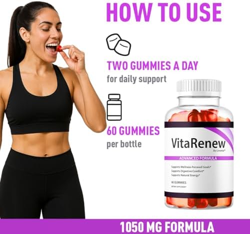 Gomitas VitaRenew - Fórmula Avanzada Original de 1050MG - Máxima Potencia, Suplemento Natural para Bienestar General, 60 Gomitas para 1 Mes - imagen 5