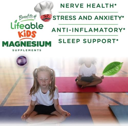 Gomitas de Magnesio Lifeable para Niños | 170mg de Magnesio Elemental de 1,420mg de Citrato de Magnesio | Suplemento Sabroso para Niños | 90 Gomitas - imagen 3