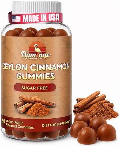 Gomitas de Canela Ceylon Sin Azúcar Flamingo Supplements - Regulación de Azúcar, Neuroprotectoras con Cromo y Corteza de Canela - 90 Masticables - imagen 1