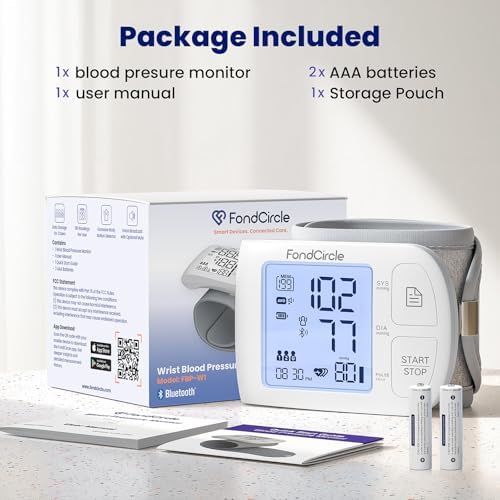 Monitor de Presión Arterial FondCircle con Bluetooth, Manguito Automático para Uso en Casa, Máquina Digital Hablante con Sincronización de App, 3 - imagen 8