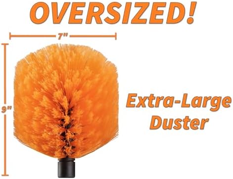 Cabezal de Cepillo para Limpiar Telarañas // Cepillo para Telarañas de Uso Interior y Exterior // Duster de Esquinas con Rosca Acme para Extensiones - imagen 2