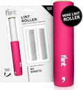 Rodillo Quitapelusas Retráctil Flint Classic Rosa con 90 Hojas Extra Adhesivas, Pequeño y Portátil, Ideal para Remover Pelo de Mascotas, Perfecto - imagen 1