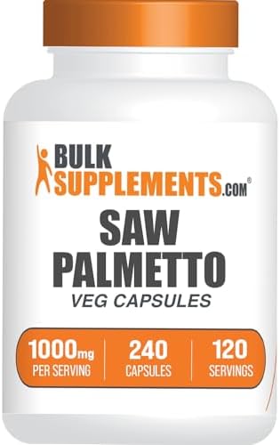 Cápsulas de Extracto de Saw Palmetto BulkSupplements.com - Serenoa Repens, Suplemento Sin Gluten, 2 Cápsulas por Porción, Paquete de 1 - imagen 1