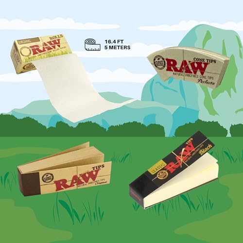 Set de Regalo para Fumadores: Bandeja de Rolling RAW Negra Mate 10.8 x 6.9, Cenicero RAW, Contenedor a Prueba de Olores THE BOAT, Papeles Orgánicos - imagen 6
