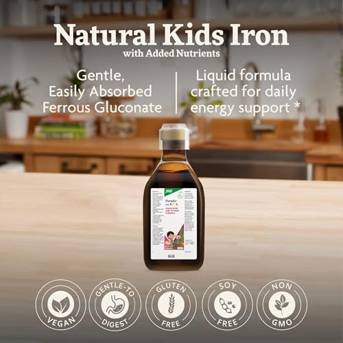 Floradix Hierro Niños - Suplemento Líquido de Hierro y Vitaminas - Con Vitaminas C y B - Vegano - Sabor Frambuesa-Vainilla - 8.5 fl oz - imagen 3