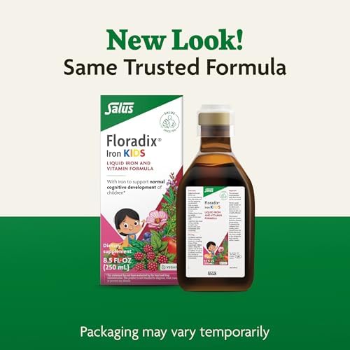 Floradix Hierro Niños - Suplemento Líquido de Hierro y Vitaminas - Con Vitaminas C y B - Vegano - Sabor Frambuesa-Vainilla - 8.5 fl oz - imagen 8