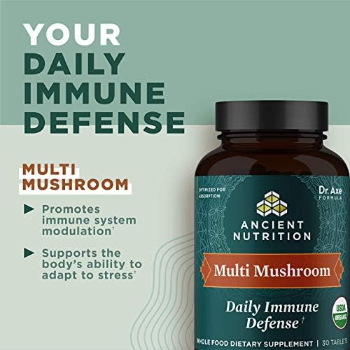 Suplemento de Hongos Ancient Nutrition, Tabletas Orgánicas de Múltiples Hongos para Apoyo Inmunológico, 30 Contenidos, Libre de Gluten, Paleo y Keto - imagen 3