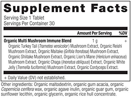 Suplemento de Hongos Ancient Nutrition, Tabletas Orgánicas de Múltiples Hongos para Apoyo Inmunológico, 30 Contenidos, Libre de Gluten, Paleo y Keto - imagen 4