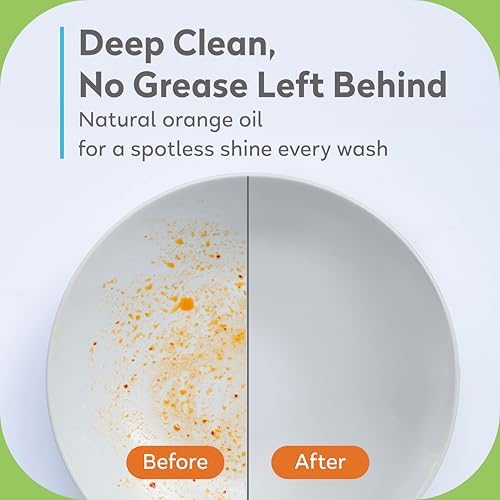 Tabletas para Lavavajillas a Base de Plantas Orange - 56 Piezas | 100% Aceite de Naranja de Grado Alimenticio, Limpieza Profunda, Ecológicas, Sin - imagen 3