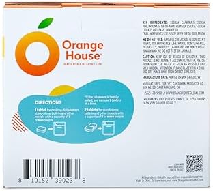 Tabletas para Lavavajillas a Base de Plantas Orange - 56 Piezas | 100% Aceite de Naranja de Grado Alimenticio, Limpieza Profunda, Ecológicas, Sin - imagen 8