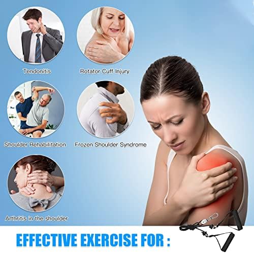 Sistema de poleas para rehabilitación de hombro ATENTO con mangos de espuma │ Polea para brazo con correa de puerta multi-anclaje para ejercicios de - imagen 2