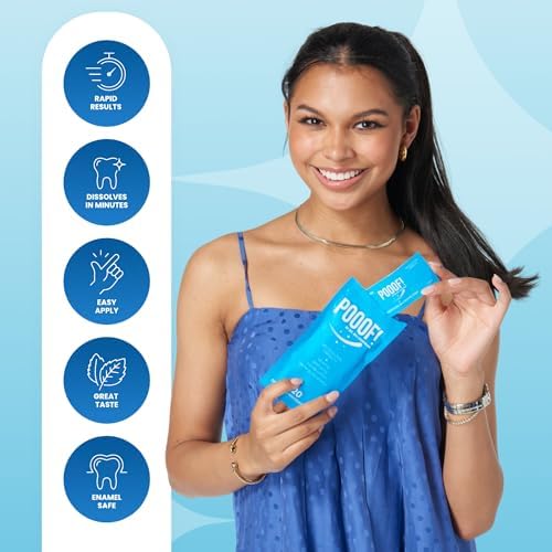Tiras Blanqueadoras de Dientes POOOF! Dr. Bill Dorfman, 12% Peróxido de Hidrógeno, Seguras para el Esmalte, Sin Sensibilidad, Sabor Menta | 10 Días, - imagen 4