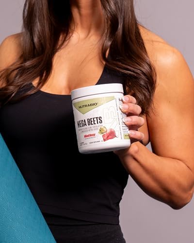 NutraBio Mega Beets Polvo Orgánico de Raíz de Betabel, Superalimento de Óxido Nítrico, Nitratos NO3-T y Antioxidantes - 30 Porciones - imagen 3
