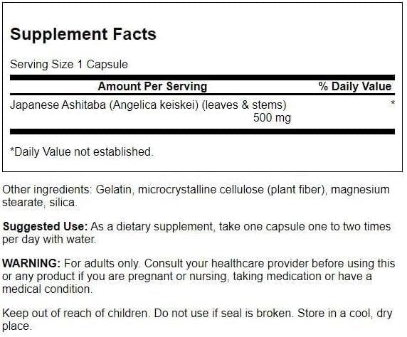 Swanson Ashitaba Japonés - Fórmula Natural de Espectro Completo para el Soporte del Sistema Inmunológico - (60 Cápsulas, 500mg Cada Una) - imagen 2