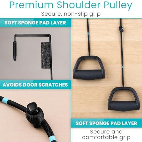 Polea Vive para Hombros en Terapia Física con Bolsa de Transporte - Sistema de Rehabilitación para Hombros - Equipamiento para Fortalecimiento de - imagen 6