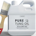 Aceite de Tung 32oz 100% Puro OAIEGSD para Madera Exterior con Brocha, Grado Alimenticio, Sellador Natural Impermeable para Tablas de Cortar y - imagen 1